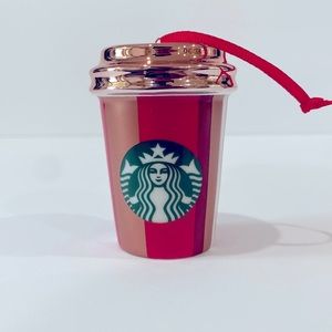 Starbucks Coffee 2018 Collectible Travel Mug Holiday Christmas Ornament.